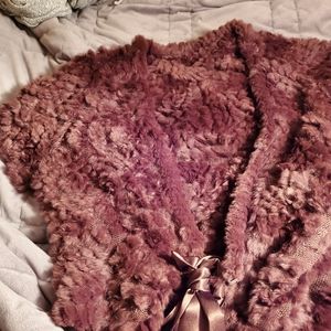 YARNS Faux Fur Brown Classic Shawl/Cape
